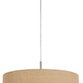 thumbnail image 2 of Metal Pendant Lighting with Fabric Circular Drum Shade, Off White - Saltoro Sherpi, 2 of 4