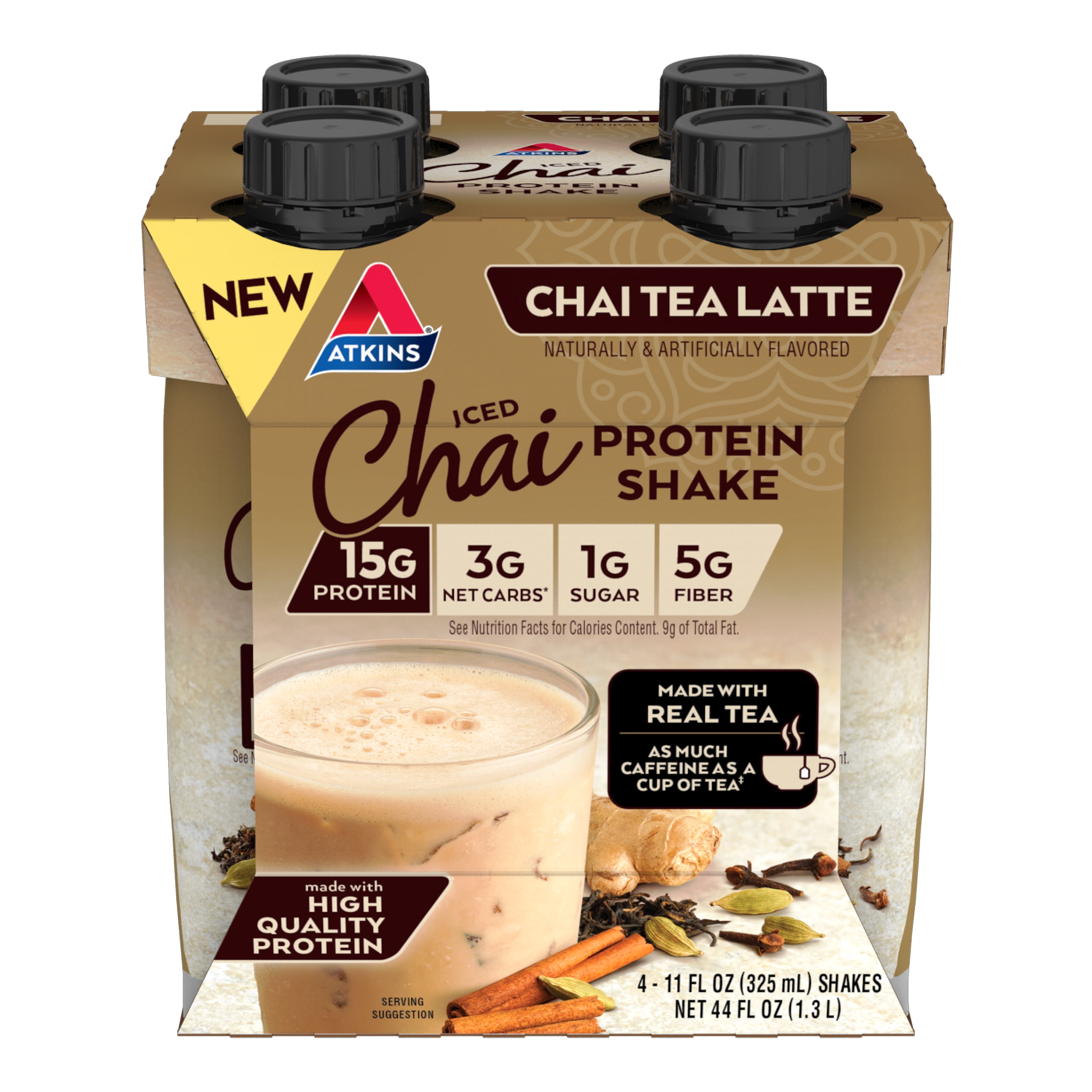 Atkins Protein Rich Shake Keto Friendly High Protein Chai Latte 4 atkins-protein-rich-shake-keto-friendly-high-protein-chai-latte-4