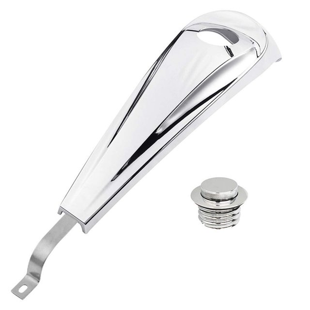 WOWTK Consola de tablero suave con tapa de gasolina emergente para Harley Touring Electra Glide FLHT Road Glide FLTRX Street Glide FLHX 2008-2022 Cromo