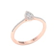 thumbnail image 2 of Imperial 1/4 Ct TDW Pear Diamond Halo Engagement Ring in 10K Rose Gold (H-I, I2), 2 of 4