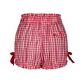 thumbnail image 6 of Byworldtasic Womens Shorts Women Y2k Gingham Bloomers Cute Low Waist Plaid Pj Shorts Sexy Micro Sleep Shorts Ruffle Pajama Bottoms, 6 of 7