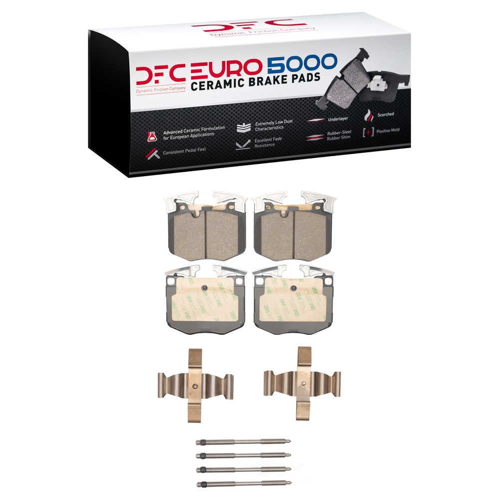 Dynamic Friction Company 1600-1867-01 DFC EURO 5000 Ceramic Brake Pads and Hardware Kit