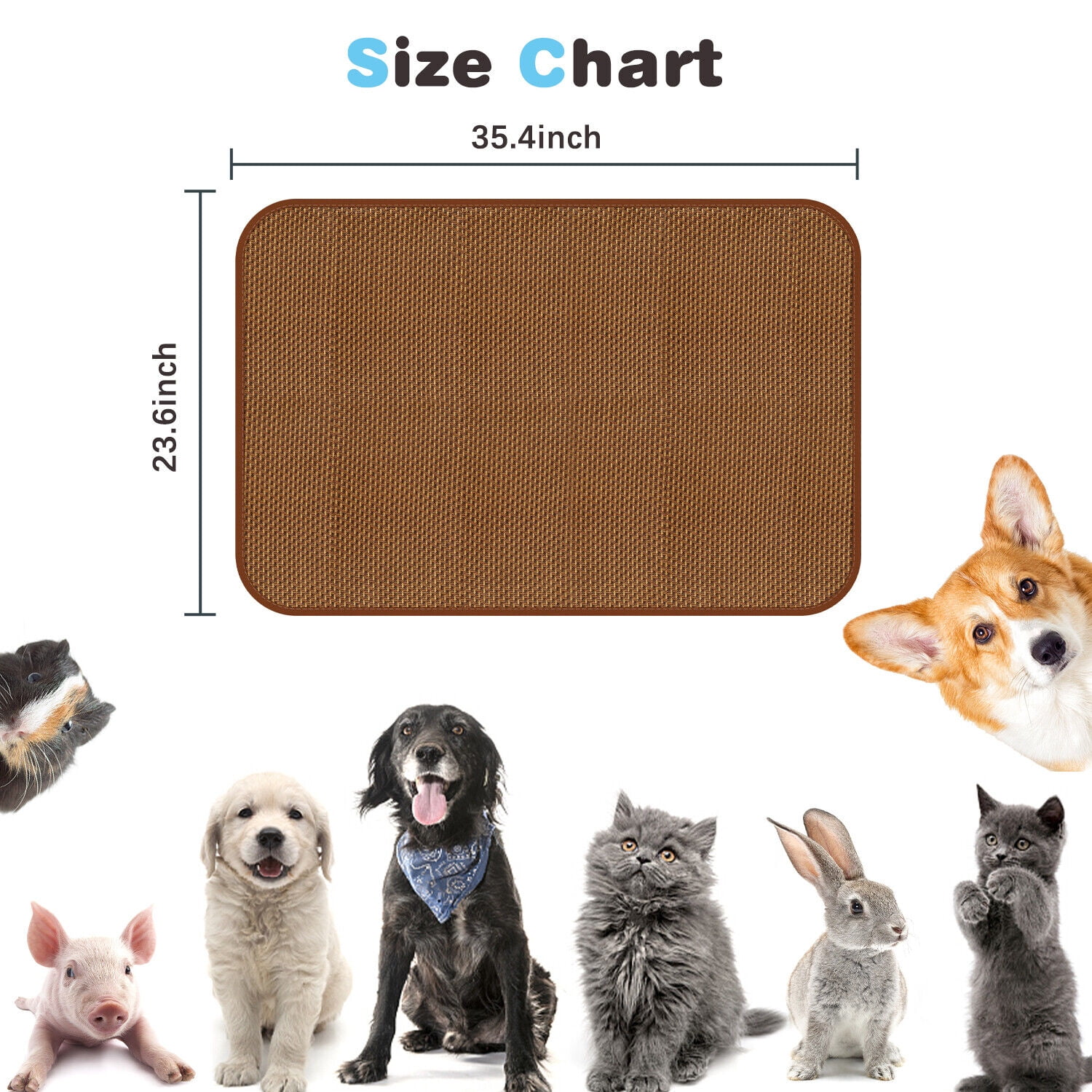 Elegant Choise Pet Cooling Mat Cool Pad Dog Cat Comfortable Bed Natural Rattan bing Woven