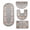 #10- Gray, variant on PoyoKee 3pcs Soft Bathroom Rugs, Memory Foam Bath Mat, Non-Slip Absorbent Bathroom Rug for Laundry, Bath Mats Home Decor, 15"x31", Pink