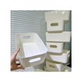 thumbnail image 4 of 5pc White Storage Box, Desktop Storage Box, Household Cosmetics Storage Box, Bathroom Kitchen Dormitory Miscellaneous Snacks Storage Box,Kitchen Refri, 4 of 5
