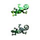 thumbnail image 2 of 2 piezas de arte de pared de Gecko pintado a mano para colgar en la pared, escultura de lagarto, sala de porche Sunnimix Arte de pared de hierro al aire libre, 2 of 7