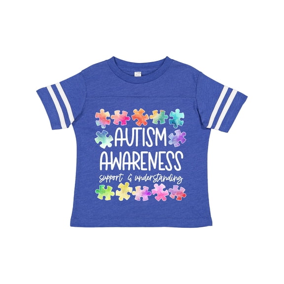 Inktastic Autism Awareness Support and Understanding Puzzle Pieces Boys or Girls Toddler T-Shirt