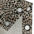 thumbnail image 4 of Ambesonne Leopard Print Grommet Curtain, Classic Wild Cat Skin, 50"x96", Dark Brown Beige and Camel, 4 of 5