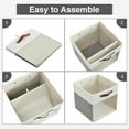 thumbnail image 6 of Storage Cubes with Clear Window Linen Fabric Collapsible Storage Bins with Handles 13 x 13, 6 of 9