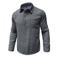 thumbnail image 6 of LONKITO Mens Polo Shirts Cotton Linen Long Sleeve Pullover Shirts with Pockets for Casual Business Work, 6 of 7