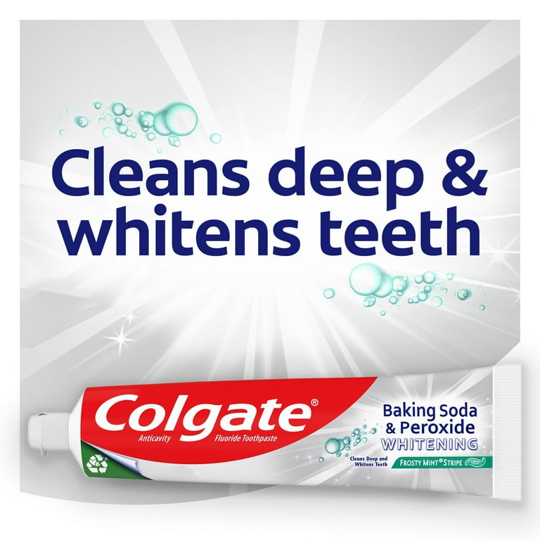 Colgate Baking Soda and Peroxide Toothpaste Gel, Frosty Mint, 6 Oz Tube