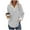 White, variant on gbyLJF Womens V-neck Hooded Sweatshirt Striped Printed Drawstring Hoodie Casual Loose Fit Long Sleeve Pullover Top