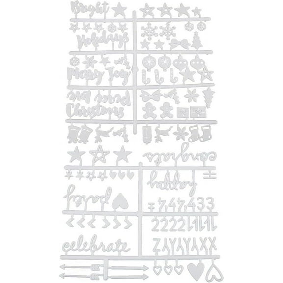 127Pcs 2 Styles Felt Message Board Accessories Boards Plastic Letters Word Sign Changeable Characters Set Numbers Symbols Creative Home Goods for Quotes Notes Announcement Office Decor White 1bag