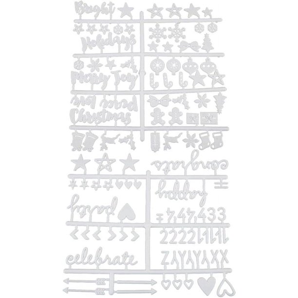 127 piezas de accesorios para tableros de mensajes de fieltro de 2 estilos, tableros de plástico con letras, palabras, caracteres intercambiables, números, símbolos, artículos creativos para el hogar.