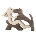 thumbnail image 2 of Amante de los perros de madera, esculturas familiares, figurita artesanal, decoración de adorno pequeño JAMW Sencillez, 2 of 3