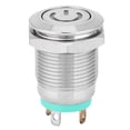 thumbnail image 2 of Oubit Auto-Réinitialisation Interrupteur, Vert LED Lumière Plat Étanche Métal Interrupteur Pas de Commutateur de Pointe Caractéristiques, 2 of 9