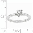 thumbnail image 3 of Sterling Silver Rhodium Turtle Ring, 3 of 6