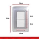 thumbnail image 3 of KIT 2 PLACAS CON APAGADOR SENCILLO Sanelec tipo ESCALERA GRIS SILVER, 3 of 5