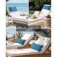 thumbnail image 6 of Pack of 2 Outdoor Lumbar Pillow Covers 12x20 Inch, Wave Ride Waterproof Throw Pillow Covers Set, Farmhouse Solid Blue Color Modern Art Indoor&Outdoor Decorative Cushion Cases for Patio Porch Car, 6 of 7
