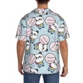 thumbnail image 3 of Lsque Cute Panda Bear print Men's Cuban Collar Short Sleeve Shirt Summer Beachwear Casual Button Down Fashionable Vacation Leisure Shirt-4X-Large, 3 of 7