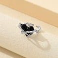 thumbnail image 4 of HomeKingdee Ladies Fashion Open Hollow Out Heart Ring - Alloy Silver-Plated Fashion Jewelry for Daily Wear and Gifts, 4 of 9
