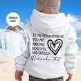 thumbnail image 2 of FAOWME Girls Hoodie Long Sleeve Soft Sweatshirt Graphic Hoody Kids Cute Pullovers Tops White 3-4 Years, 2 of 5