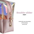 thumbnail image 5 of Holographic Makeup Bag Cosmetic Pouch for Women Leather Pink, 5 of 6