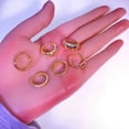 thumbnail image 3 of 14K Gold Plated Huggie Hoop Earrings Set,Hypoallergenic Heart Earrings for Women,Gifts for Mom 3 Pairs, 3 of 8