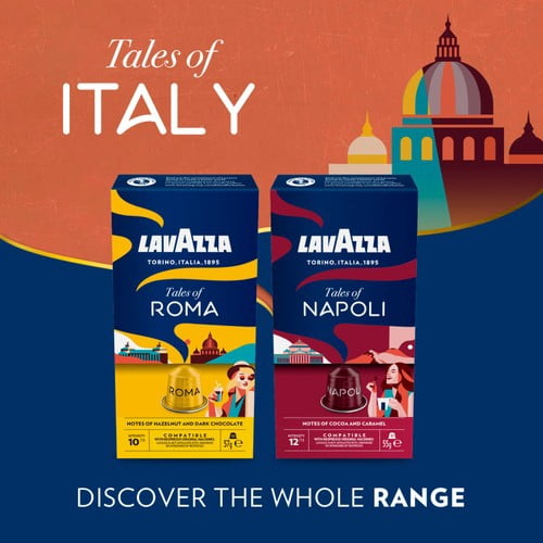 Lavazza Tales of Italy Napoli Nespresso Compatible Capsules, 10 pods per pack, British Import (Pack of 3)