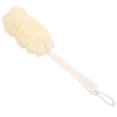 thumbnail image 1 of Baño largo y pelota de playa Esponja Flores de baño Mango largo con mango Toalla para adultos Exfoliante Piel muerta Cutícula Pelota de playa Cepillo, Beige, 41 cm Sincero Electrónica, 1 of 3