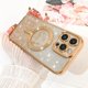 thumbnail image 2 of iPhone 16 Pro Max Case, Compatible with MagSafe Hearts Plating Camera Protection Transparent Phone Case, Magnetic Glitter, 2 of 5