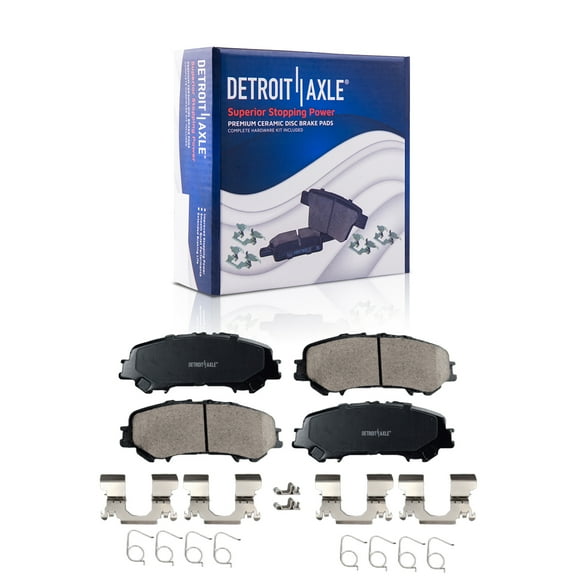 Detroit Axle - Rear Brake Pads for 2017-2023 Nissan TITAN, Ceramic Brake Pads with Hardware 2018 2019 2020 2021 2022 Replacement