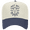 Natural/Navy, variant on Women's Embroidered Otto Cap 5 Panel Mid Profile Baseball Cap - Not my First Rodeo, Bull Skull, Natural/Navy