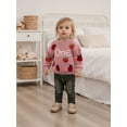 thumbnail image 4 of Miaouyo Baby Girls Birthday Knit Fall Sweater 9 12 18 Months Fashionable Strawberry and Letter Embroidery Crew Neck Long Sleeve Birthday Tops, 4 of 9