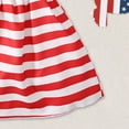 thumbnail image 5 of mgoYE Toddler July 4th Outfit Girl 4th of July Todddler Girls Outfit Strars Stripes Spaghetti Strap Little Girl Dress Kids Independence Day Clothes(Watermelon Red,3-4 Years), 5 of 5