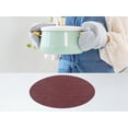 thumbnail image 5 of Unique Bargains Set of 6 Round Placemats for Kitchen Dining Table Decor Burgundy, 5 of 7