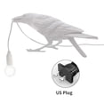 thumbnail image 1 of Aplique de pared para el hogar Lámpara de pared de pájaro de resina Sala de estar Lámpara de enchufe E14, Pájaro sentado, Blanco, Enchufe de EE. UU., Luz de escritorio Yuarrent HA003392-16B, 1 of 7
