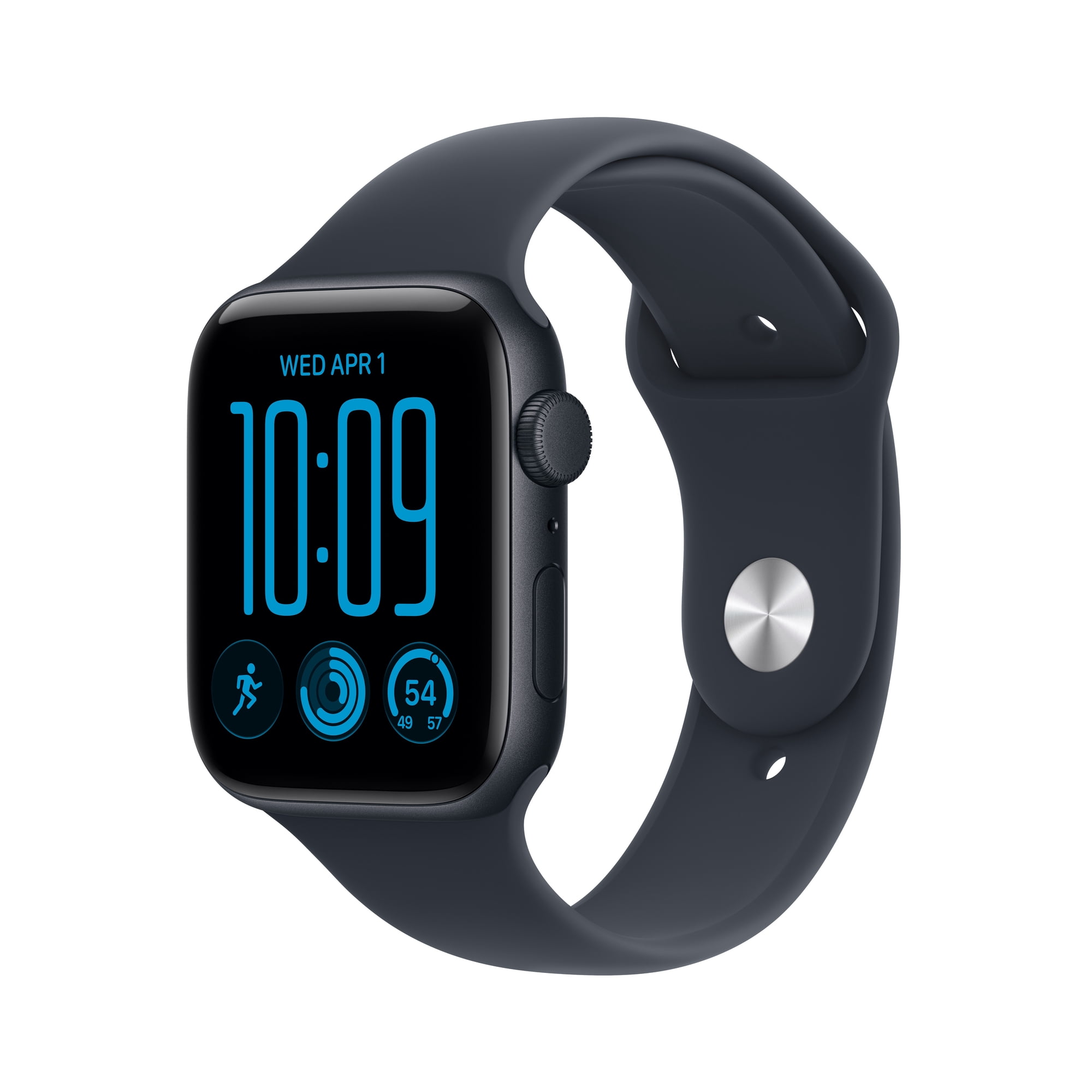 Apple Watch SE 3 GPS 44mm Midnight Aluminum Case with Navy Blue Sport Band - M/L