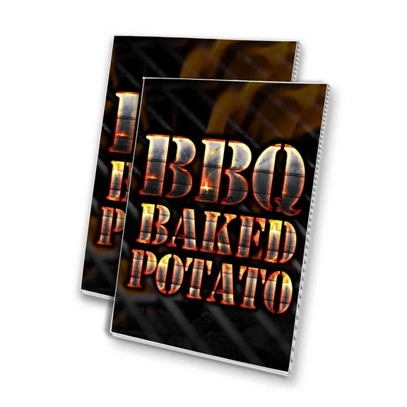 BBQ Baked Potato (24" X 36") 4mm Corrugated Plastic Panel, Graphics Applied To 1 Side (Pk of 2)