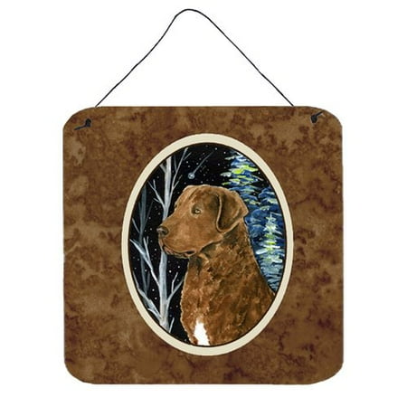 - Caroline's Treasures Starry Night Chesapeake Bay Retriever Painting Print Plaque