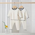 thumbnail image 3 of Baby Pajamas Set 0-3Y Spring Autumn Dot Bear Printed Home Clothing Boys 2Pcs Suit Girls Underwear Toddler Cotton Sleep Wear, 3 of 6