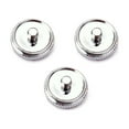 thumbnail image 1 of 3 Pieces Solid Color Saxophone Buttons Key Smooth Surface Vintage Style Copper Shell Decorative Repair Parts Instrument Keys Silver, 1 of 8