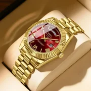 NIBOSI Mens Luxury Simple Business Temperament Automatic Calendar Waterproof Quartz Watch