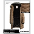 thumbnail image 2 of Steve Madden Women's Faux Fur Lining Winter Coat - Long Length Quilted Parka Jacket for Women (S-3X), 2 of 7