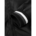 thumbnail image 3 of Stripe Edge Bomber Jacket, Men's Casual Stand Collar Zip Up Jacket For Spring Summer Outdoor, 3 of 5