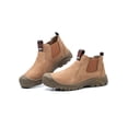 thumbnail image 3 of Fangasis Men Work Boots Breathable Safety Shoes Slip Resistant Protection Boot Outdoor Comfort Chelsea Booties Camel 1# 8.5, 3 of 9