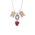 thumbnail image 2 of Delight Jewelry Silvertone 3-D Chocolate Dipped Strawberry Multi-Colored Crystal Mom Charm Necklace, 2 of 5