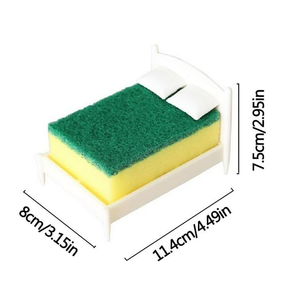 Scouring Pad Holder Bed Shaped Sponge Rack Scouring Pad Holder Storage
