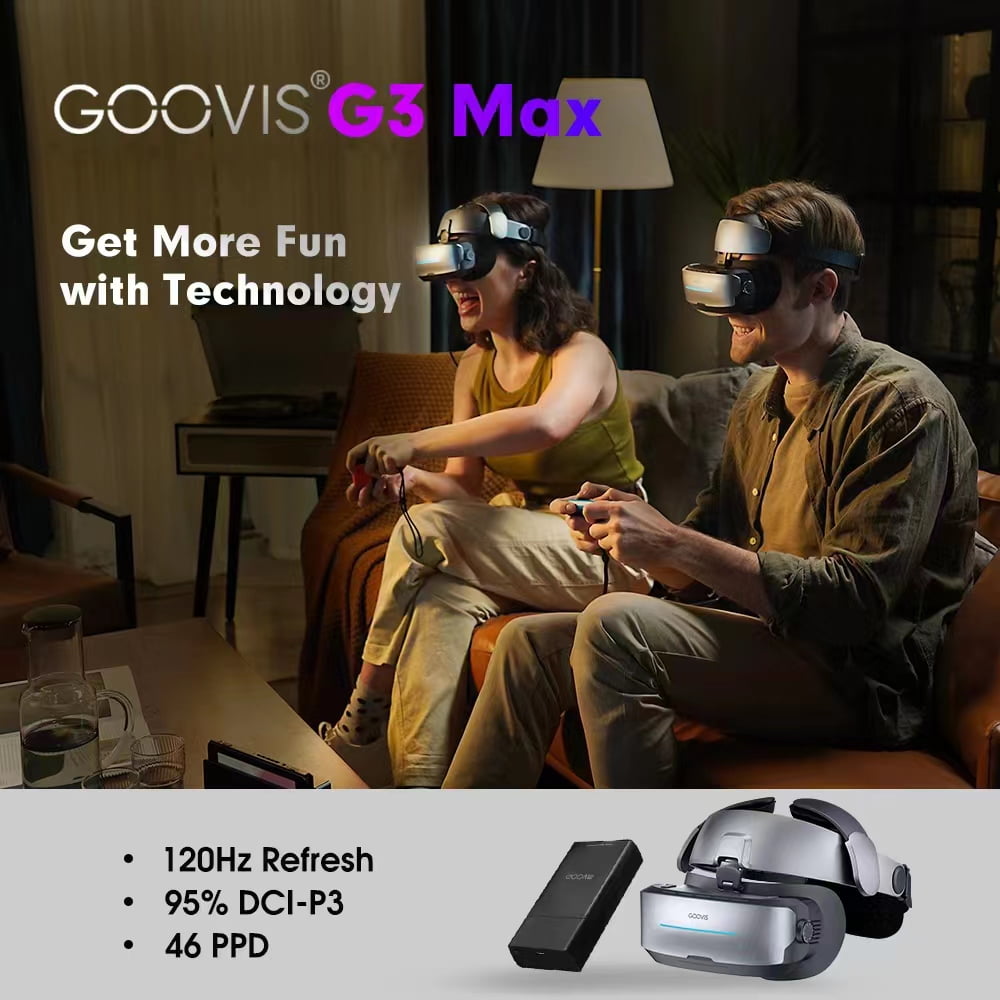 GOOVIS G3 Max 5K OLED 3D Cinematic Head Mounted Display with D4