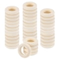thumbnail image 1 of Uxcell 50-Pack Unfinished Wood Rings, 25 mm Natural Wooden Rings for Macrame Jewelry Making/DIY Crafts, 1 of 2